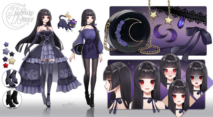 twentyrose character reference sheet